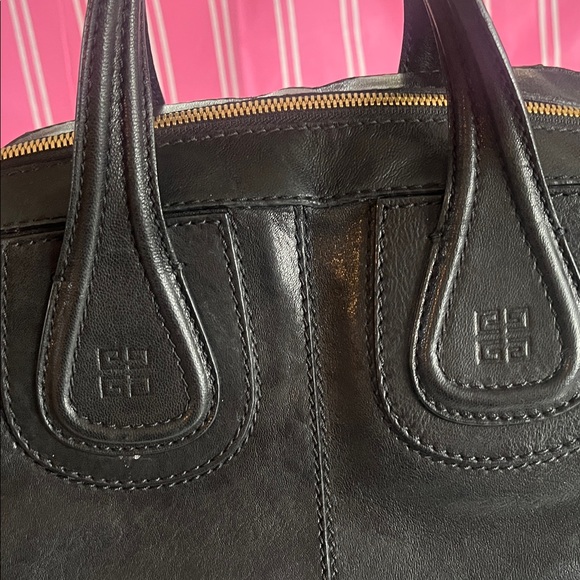 Givenchy Nightingale Black Leather Satchel with Top Handles and Detachable Strap - Picture 5 of 13